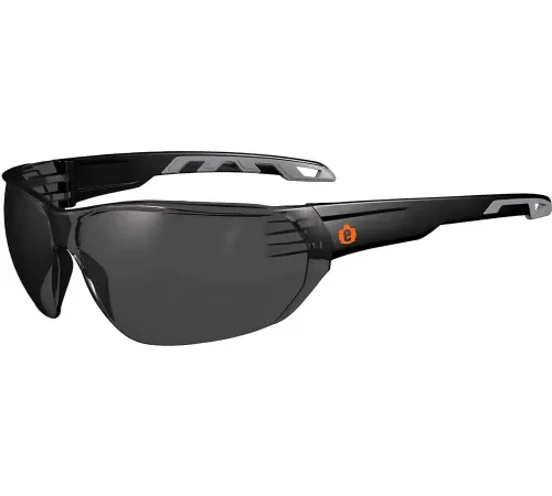 Ergodyne® Skullerz® VALI Frameless Safety Glasses, Matte Black, Anti-Fog Smoke Lens