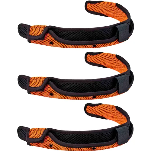Ergodyne Skullerz® 8984 Hard Hat Replacement Sweatband, Orange, 3-Pack