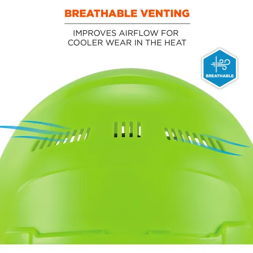 Ergodyne® Skullerz® 8966 Lightweight Cap, Style Hard Hat Vented, Class C, Lime - Image 4