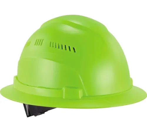 Ergodyne® Skullerz® 8968 Lightweight Full Brim Hard Hat Vented, Class C, Lime