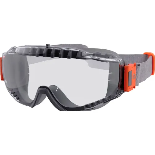 Ergodyne® MODI-NEO OTG Safety Goggles w/ Neoprene Strap, Vented Frame, Clear Lens, Gray Frame