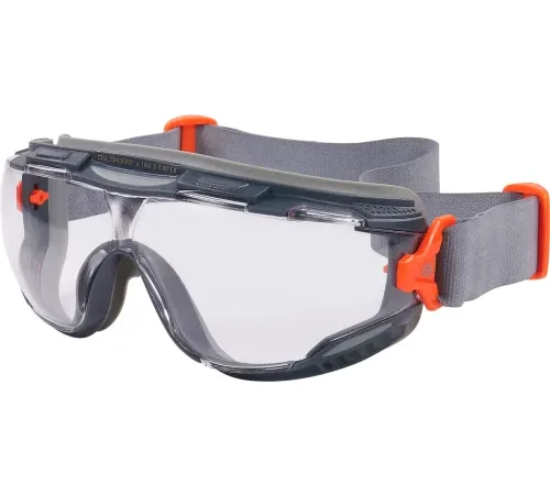 Ergodyne® ARKYN-NEO Clear Lens Safety Goggles w/ Neoprene Strap, Anti-Scratch & Anti-Fog, Gray