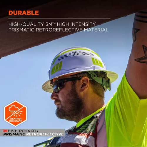 Ergodyne® Skullerz® 8961 Single Reflective Hard Hat & Safety Helmet Sticker Kit, Yellow - Image 4