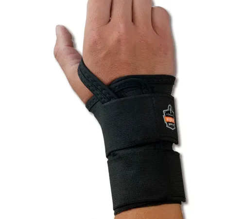Ergodyne® ProFlex® 4010 Double Strap Wrist Support, Black, XL, Left