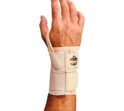 Ergodyne® ProFlex® 4010 Double Strap Wrist Support, Tan, XL, Right