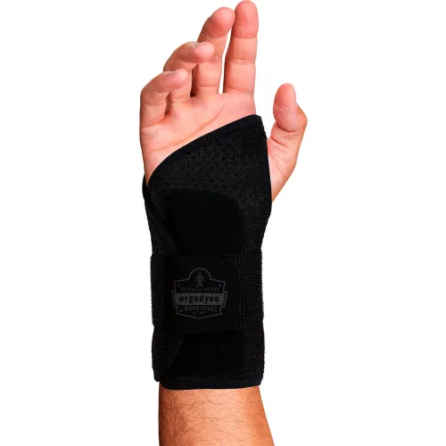 Ergodyne® ProFlex® 4005 Single Strap Wrist Brace Support, Left, S, Black