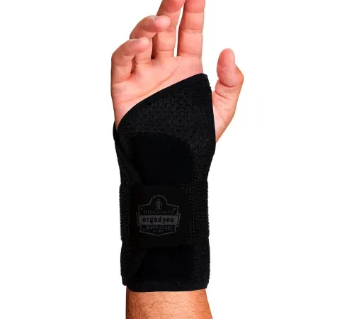 Ergodyne® ProFlex® 4005 Single Strap Wrist Brace Support, Right, M, Black
