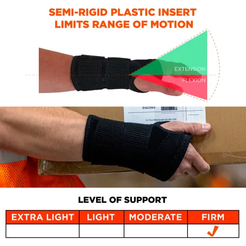 Ergodyne® ProFlex® 4015 Double Strap Wrist Brace Support, Left, XL, Black - Image 3