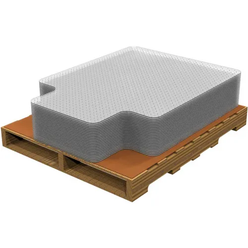 ES Robbins® Bulk Pack Chair Mat for Carpet - 45"W x 53"L w/ Lip - Straight Edge - No Packaging - Image 2
