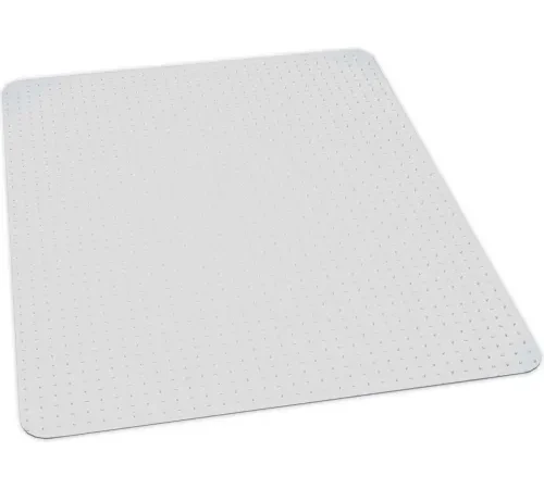 ES Robbins® Chair Mat for Carpet - Medium Pile - 48" x 96" Rectangle - Clear - Beveled Edge