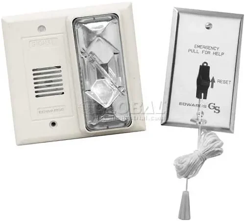 Edwards Signaling 7008B-N5 Call For Assistance Kit-7007b-N5 Buzzer/Strobe 6537 Pull Cord Station