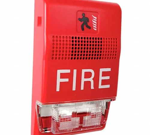 Edwards Signaling, EG1RF-CVM, Genesis Chime/Strobe, Wall Mt., 15-95 CD, Marked Fire, 24VDC, Red