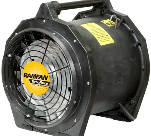 Ramfan 12" Industrial Intrinsically Safe Blower, 1 Speed, 2500 CFM, 3/4 HP