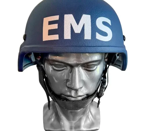 EDI-USA MICH Style EMS/EMT Ballistic Helmet, Level III-A Ballistic Resistance, Navy Blue, L