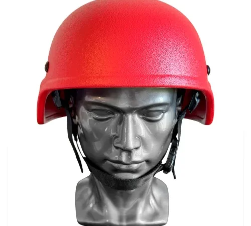 EDI-USA MICH Style Fire Ballistic Helmet, Level III-A Ballistic Resistance, Red, XL