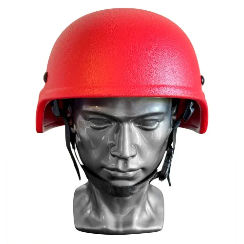 EDI-USA MICH Style Fire Ballistic Helmet, Level III-A Ballistic Resistance, Red, XL