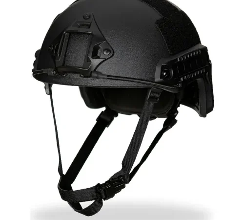 EDI-USA High-Cut Ballistic Helmet With Side Rails & Front Mount, Large , Black
