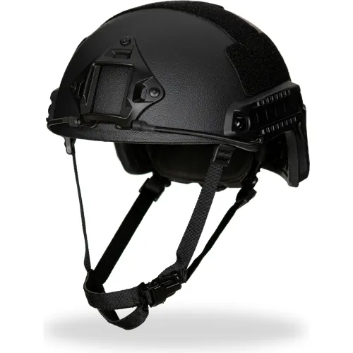 EDI-USA High-Cut Ballistic Helmet With Side Rails & Front Mount, X-Large , Black