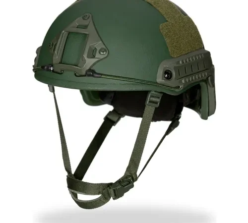 EDI-USA High-Cut Ballistic Helmet With Side Rails & Front Mount, Medium , Green
