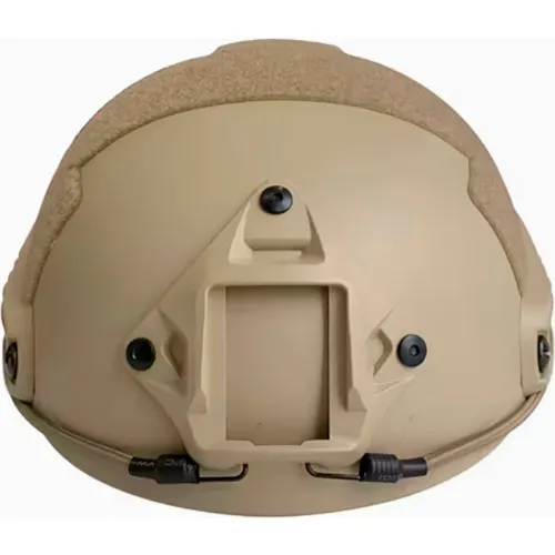 EDI-USA High Cut Ballistic Helmet with Side Rails & NVG, Level III-A Ballistic Resistance, Tan, L - Image 2