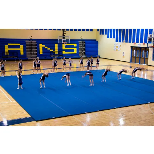 EZ Flex Sport Mats, Antimicrobial Fitness Mat, 2" Thick, 6' x 42' , Light Blue - Image 4