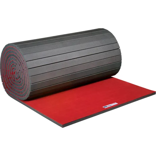 EZ Flex Sport Mats, Antimicrobial Fitness Mat, 2" Thick, 6' x 42' , Red