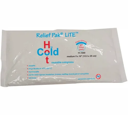 Relief Pak® LiTE™ Reusable Hot/Cold Pack, 5" x 10", Case of 24
