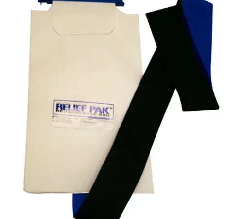 Relief Pak® Large Insulated Ice Bag with Hook & Loop Band, 7" x 13"