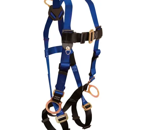 FallTech® 7017 Contractor 3-D Full Body Harness, 3 D-rings, Back and Side, Size UniFit