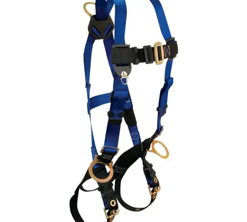 FallTech® 7018 Contractor 3-D Full Body Harness, 3 D-rings, Back and Side, Size UniFit