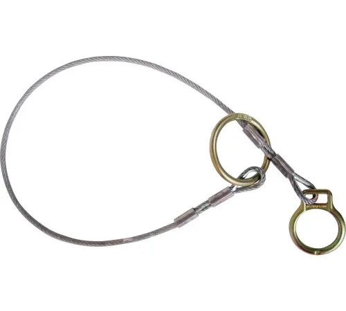 FallTech® 7428 6 Ft. Pass-through Sling Anchor, 2 O-Rings, 1/4" Vinyl Coated Galvanized Cable