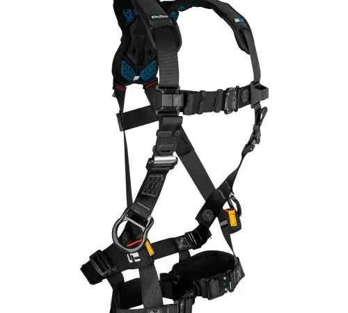 FallTech FT-One Fit Non-Belted Full Body Harness, Standard, 3 D-Ring, Quick-Connect Legs, Large