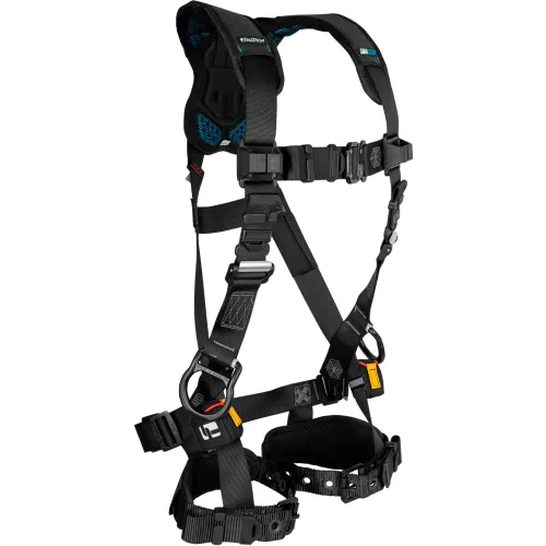 FallTech FT-One Fit Non-Belted Full Body Harness, Standard, 3 D-Ring, Tongue Buckle Legs, X Small