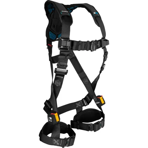 FallTech FT-One Fit Non-Belted Full Body Harness, Standard, 1 D-Ring, Quick-Connect Legs, X Large