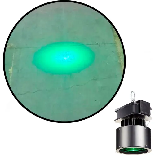 Visual Workplace® Virtual LED Projector, Crane Safety Light Spot, 40W, Green