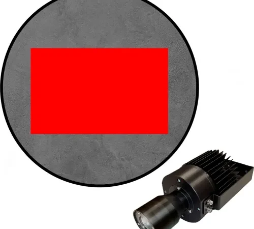 Visual Workplace® Virtual LED Projector, Safety Walkway (W) EX, Solid Rectangle, 50W, Red