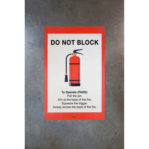 Mighty Line® 24" x 36" Rectangle Floor Marking, Do Not Block Fire Extinguisher Sign, - Image 3