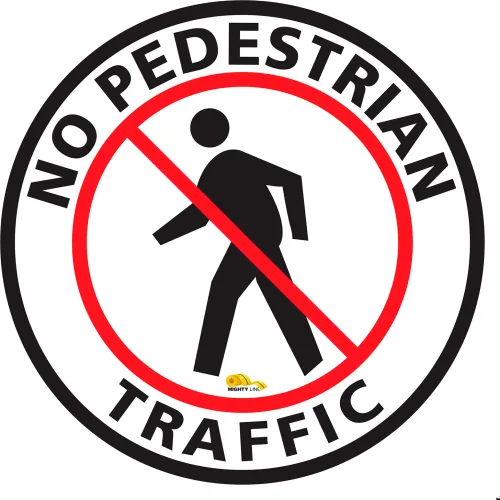 Mighty Line® 12" Circle Floor Marking Sign, No Pedestrian