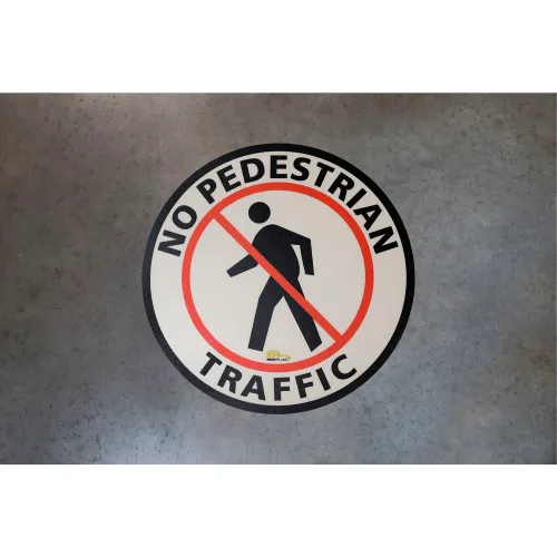 Mighty Line® 12" Circle Floor Marking Sign, No Pedestrian - Image 2