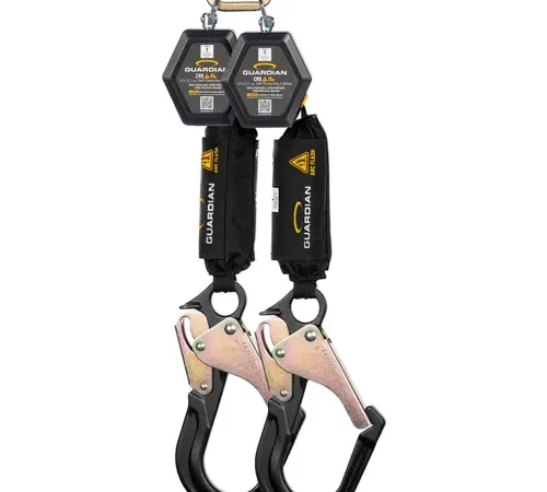 Guardian® CR5 Dual Web Arc Flash Personal Self-Retracting Lifeline, Aluminum Rebar Hook, 9'L