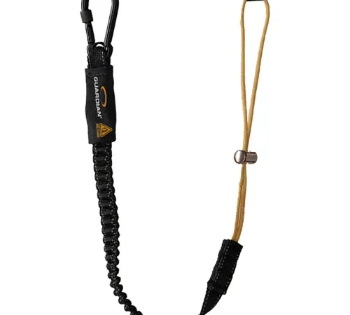 Guardian® Arc Flash Tool Tether w/ SS Screw Gate Carabiner & Cinch Loop End, 10 lb. Cap., Black