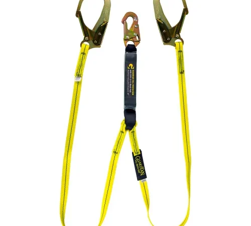 Guardian 01231, 6' Double Leg External Shock Lanyard Steel Rebar Hook