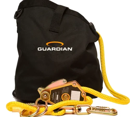 Guardian 04664 Horizontal Temporary Lifeline Kit, 2-Man, 60'