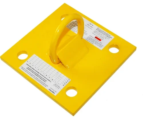 Guardian Wall Anchor, 6" X 6", Powder Coated Steel, Bolt-On , 130-420 lbs. Capacity
