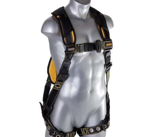 Guardian Cyclone Harness, Pass-Through Chest, Tongue Buckle Legs, Back D-Ring, M/L, 130-319 lbs Cap.