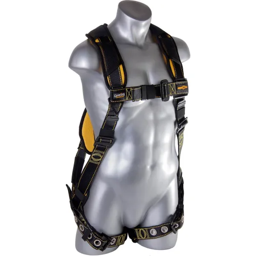 Guardian Cyclone Harness, Pass-Through Chest, Tongue Buckle Legs, Back D-Ring, M/L, 130-319 lbs Cap.