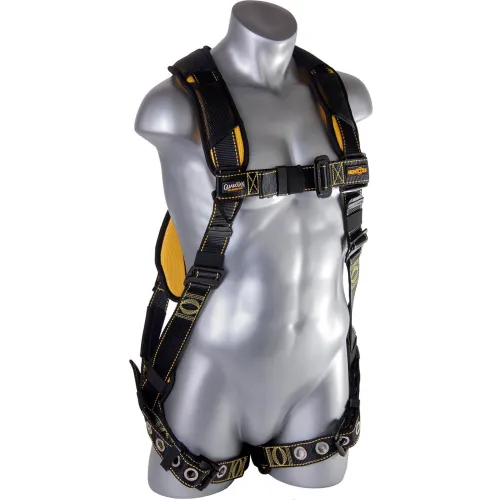 Guardian Cyclone Harness, Pass-Through Chest, Tongue Buckle Legs, Back D-Ring, XL, 130-320 lbs Cap.