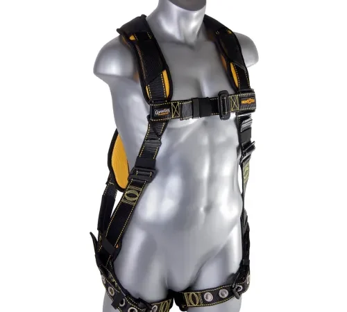 Guardian Cyclone Harness, Pass-Through Chest, Tongue Buckle Legs, Back D-Ring, 2XL, 130-321 lbs Cap.