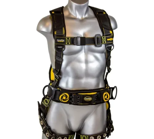 Guardian Cyclone Construction Harness, Pass-Thru Chest, Tongue Buckle Legs & Waist, M/L, 130-329lbs