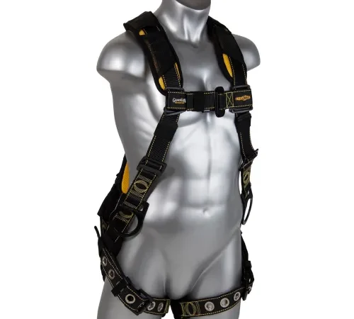 Guardian Cyclone Harness, Pass-Thru Chest, Tongue Buckle Legs, Side/Back D-Ring, XL, 130-323lbs Cap.